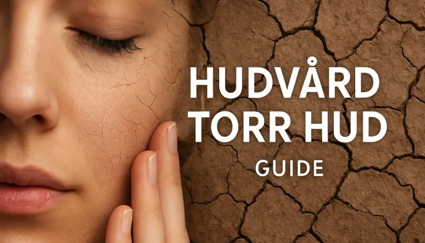 Närande hudvård för irriterad hud. En närbild av en kvinnas ansikte med torr, sprucken hud som liknar torkad jord.