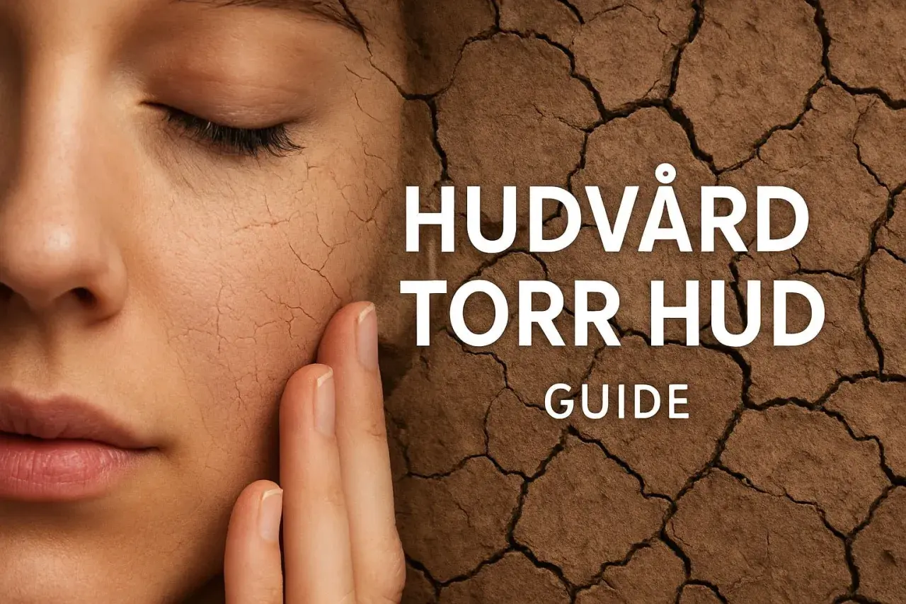 Närande hudvård för irriterad hud. En närbild av en kvinnas ansikte med torr, sprucken hud som liknar torkad jord.
