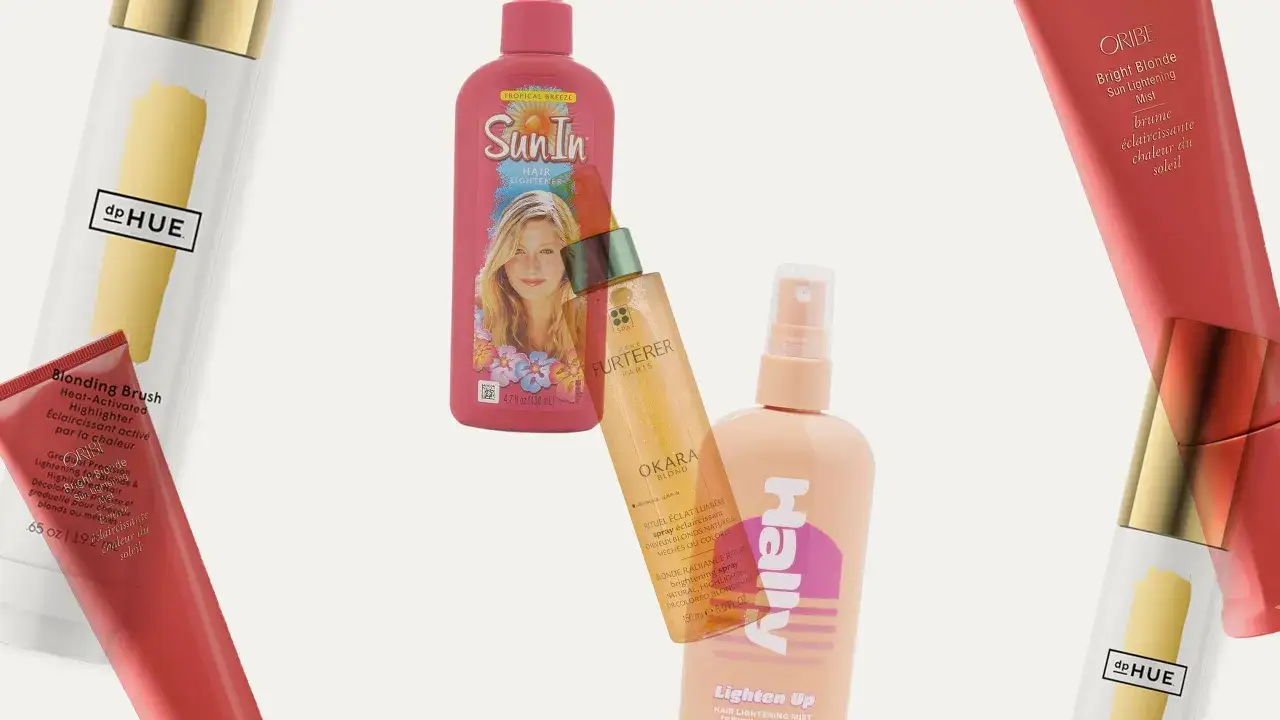 Produkter f&ouml;r blondme blekning: Sun In, Oribe, dpHUE, Ren&eacute; Furterer och Hally.