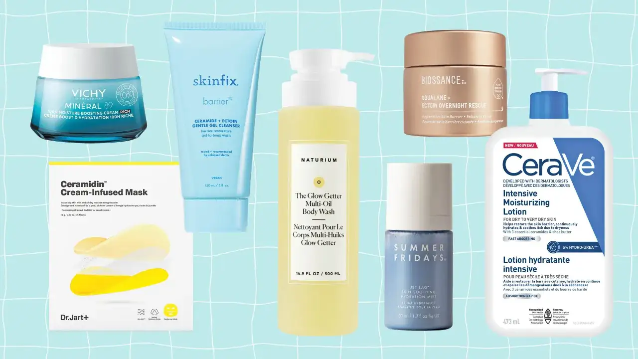 Hudv&aring;rdsprodukter f&ouml;r att lugna reaktiv hud: CeraVe, Vichy, Skinfix, Biossance, Naturium, Dr. Jart+.